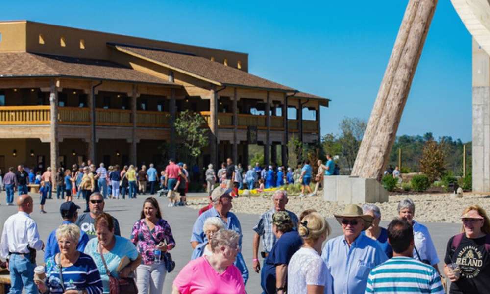 Visitors spending the day exploring exhibits and attractions at Noah’s Ark Encounter Kentucky