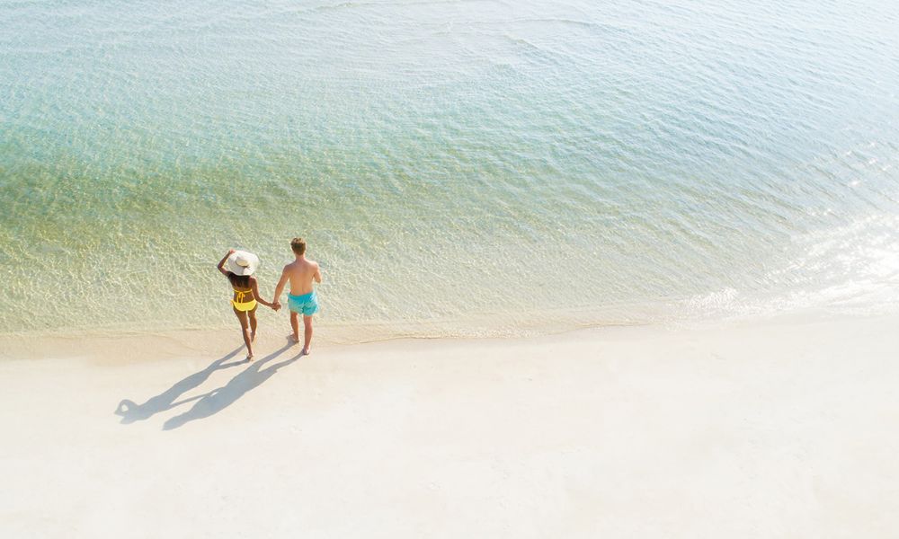 Destin and Fort Walton Beach with emerald water and white sand beaches